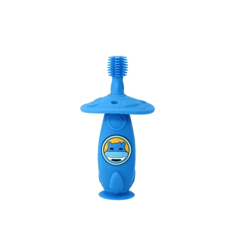 Marcus & Marcus -Self Training 360 Toothbrushes Lucas the Hippo- Blue