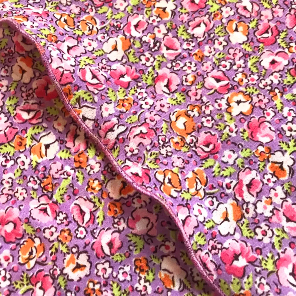 Martha Cancer Floral Chiffon Head Scarf