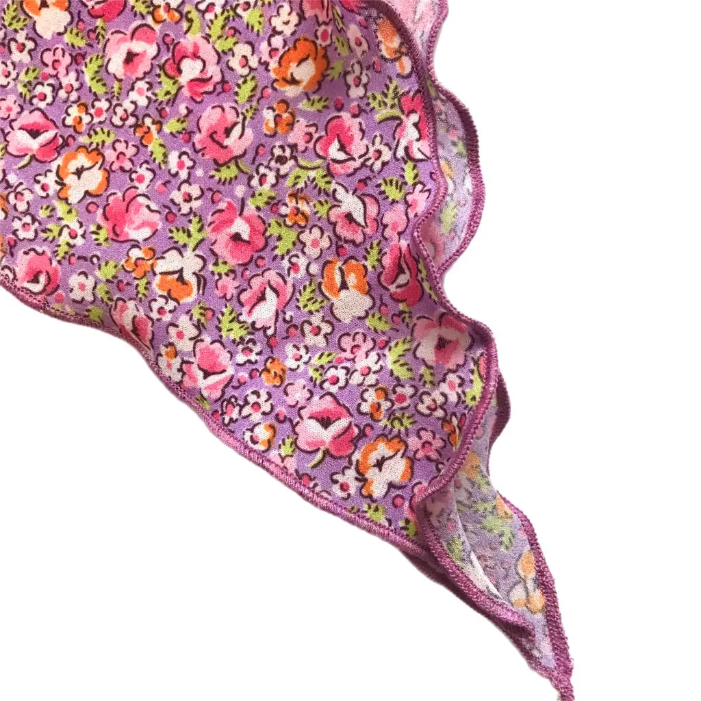 Martha Cancer Floral Chiffon Head Scarf