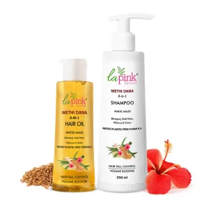 Methi Dana 8-in-1 Hair Fall Control Duo | Shampoo | Hair Oil | Set Of 2