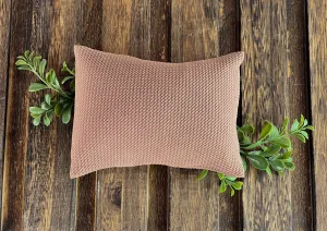 Mini Pillow with Cover - Textured - Coffee