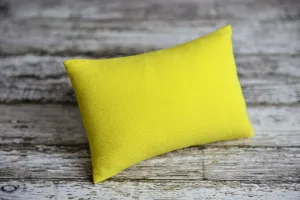 Mini Pillow with Cover - Textured - Yellow