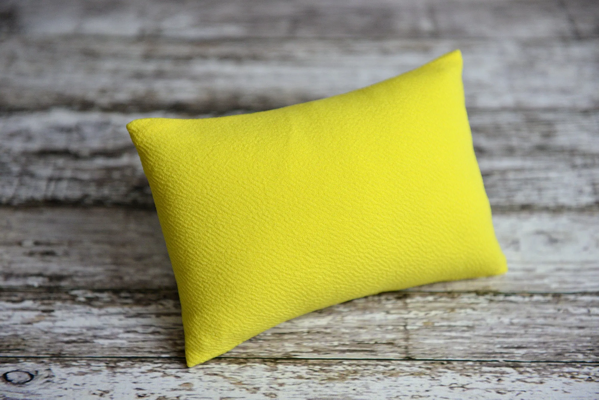 Mini Pillow with Cover - Textured - Yellow