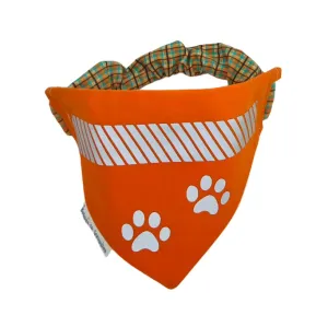 Neon Orange Safety Reflective Dog Bandana