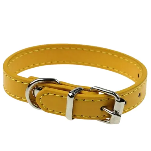 PetAffairs Cute Adjustable Faux Leather Dog Collar