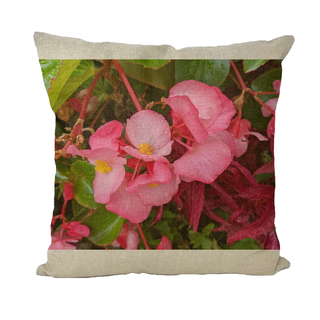 PinkFlowers Throw Pillows