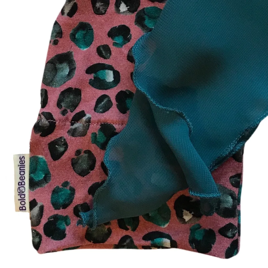 Plain Chiffon Chemo Alopecia Head Scarf Teal