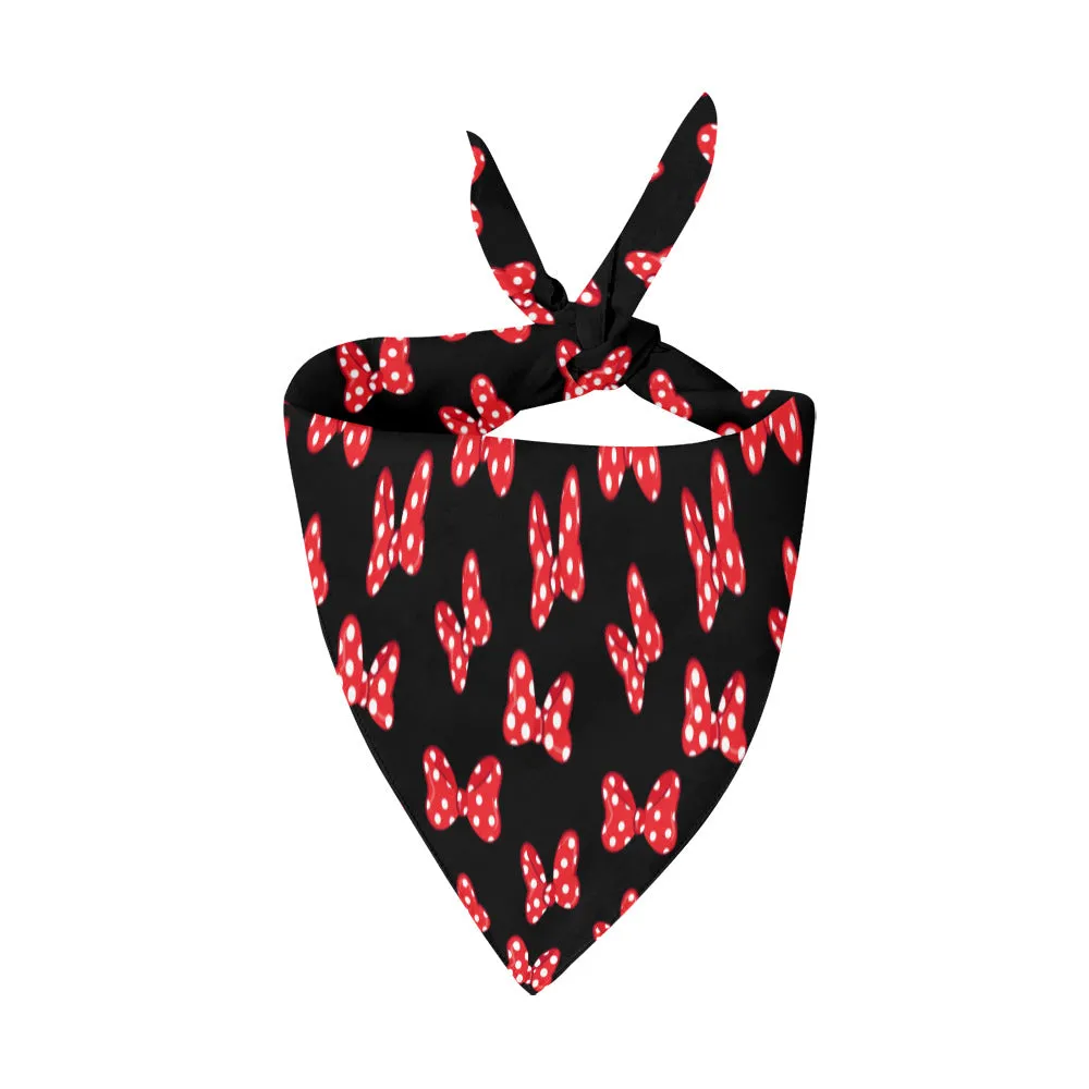 Polka Dot Bows Pet Dog Bandana