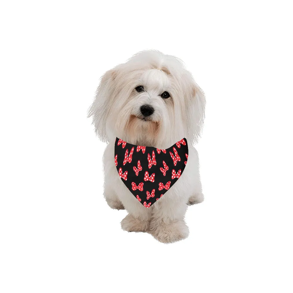 Polka Dot Bows Pet Dog Bandana