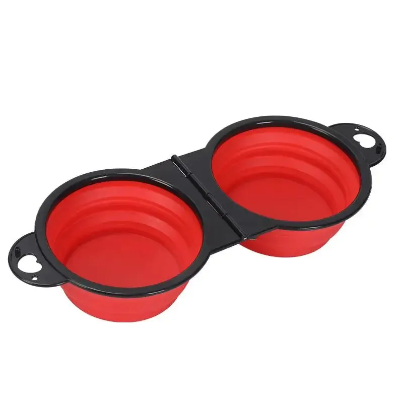 Portable Foldable Dual Bowl for Pets