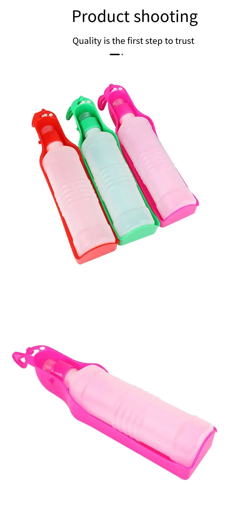 Portable Foldable Water Bottle for Dogs, 250ml