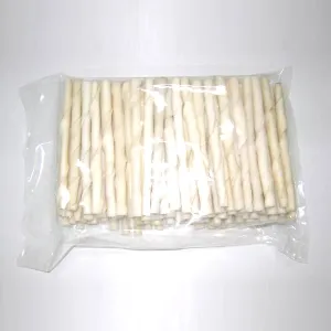 Rawhide Twisted Stick Milk 5" x 9/10mm 100pcs