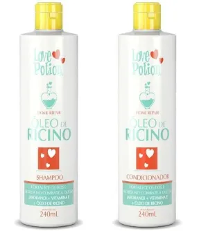 Rícino Castor Oil Home Care Shampoo and Conditioner Kit 2x240ml - Love Potion