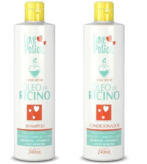 Rícino Castor Oil Home Care Shampoo and Conditioner Kit 2x240ml - Love Potion