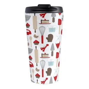 Red Baking Pattern Travel Mug