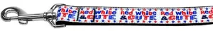 Red, White, And Cute! Nylon Dog Leash 3-8 Inch Wide 6ft Long