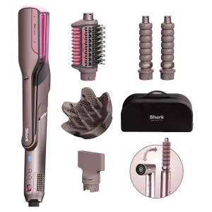 Shark FlexFusion 5-in-1 Air Styler & Dryer Ceramic Straightener - Cosmic Blush | HD652SUK