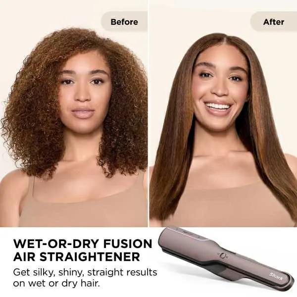 Shark FlexFusion 5-in-1 Air Styler & Dryer Ceramic Straightener - Cosmic Blush | HD652SUK