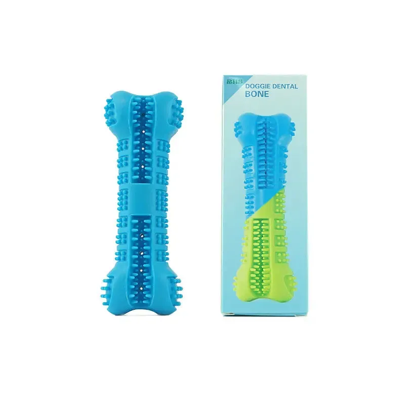 Silicone Bone Toothbrush Interactive Dog Toy