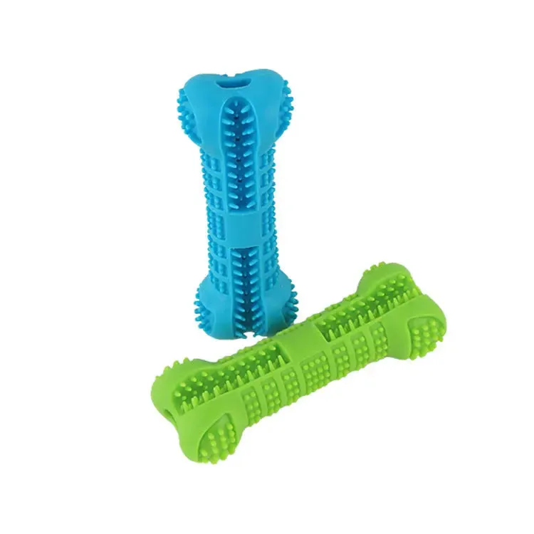 Silicone Bone Toothbrush Interactive Dog Toy