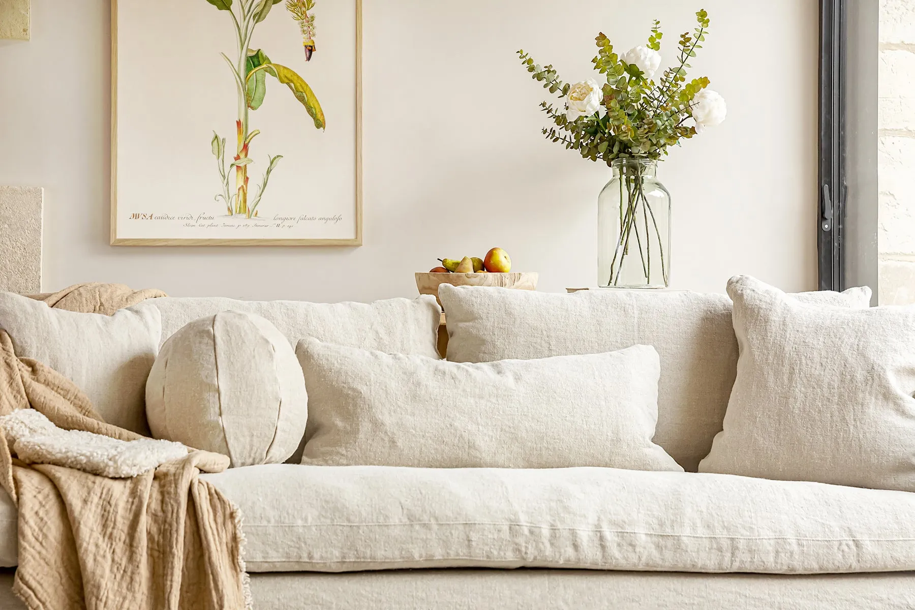 Snowshill 3 Seater Sofa - Premium Linen - Flax