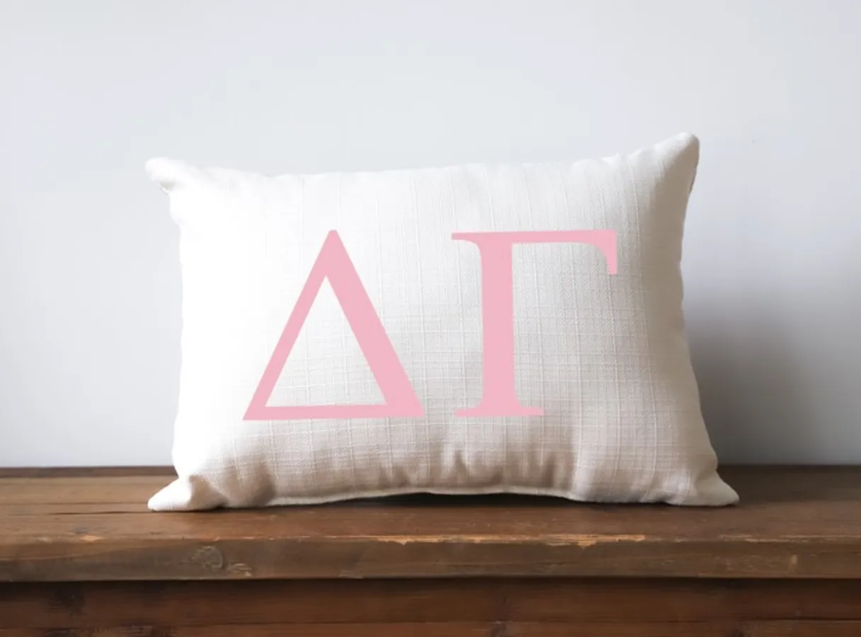 Sorority Large Letters Pillow - Delta Gamma