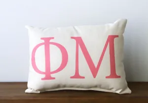 Sorority Large Letters Pillow - Phi Mu