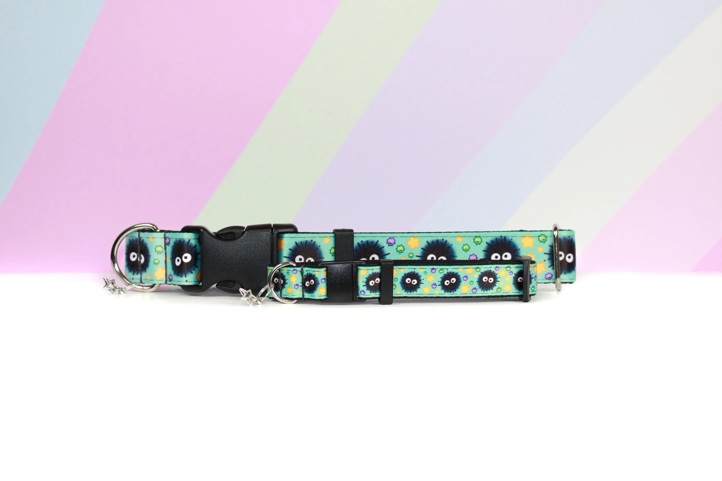 Teal sprite collar, Anime collar, Cat anime collar, Dog anime collar, Kawaii collar, Soots,Cute dog collar