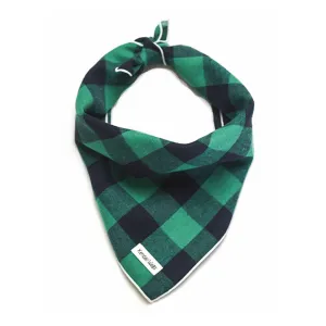 The Bingo Buffalo Flannel Dog Bandana - Green