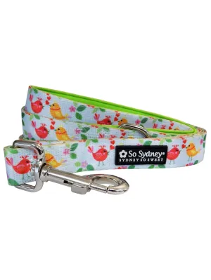 Tweet Birds Green & Blue Fun & Bright Summer Dog Leash