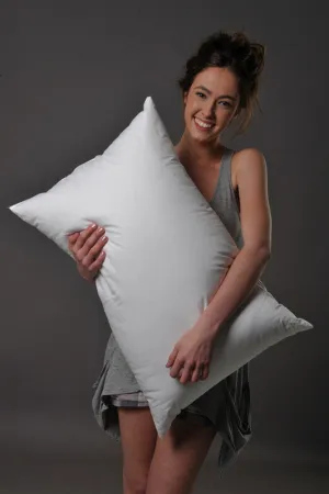 USA Standard Size SOFT density LOW profile Pillow 95% White Premium Polish Goose Down German Batiste TE100