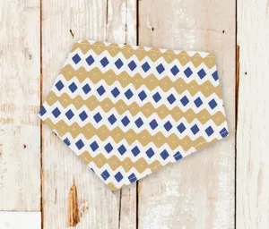 Winter Blue & Gold Dog Bandana