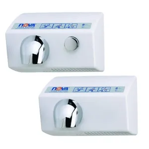 WORLD DRYER® NOVA® 5 Series Hand Dryer - White Aluminum Surface-Mounted (0112 / 0122 / 0212 / 0222)